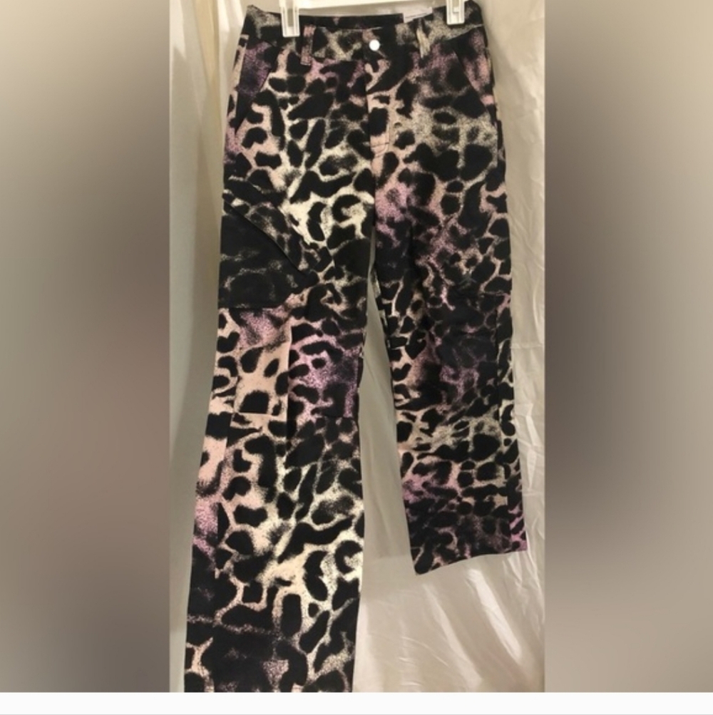 Jordan's Women's camo style black pink‎ multi standard fit pants size small new